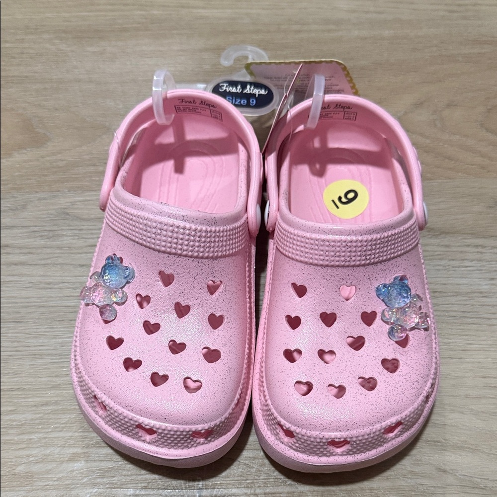 Pink Heart Clog Sandals for Kids